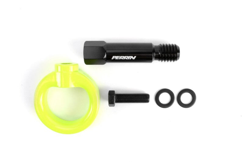 Perrin 2020 Toyota Supra Tow Hook Kit (Front) - Neon Yellow - PTP-BDY-230NY