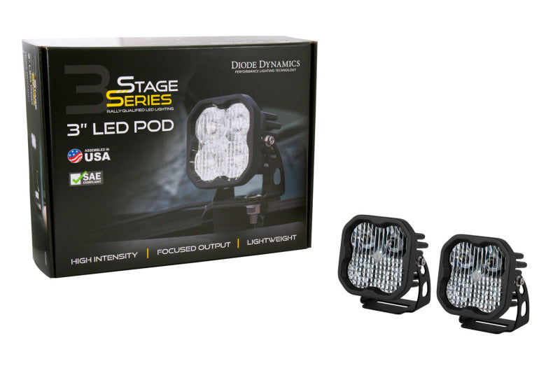 Diode Dynamics 2021 Ford Bronco Sport SS3 LED Ditch Light Kit - White Combo - DD7184