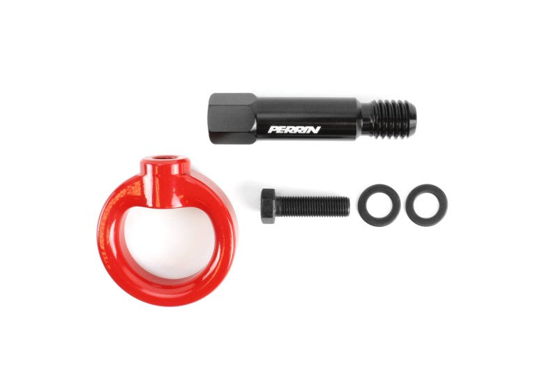 Perrin 2020 Toyota Supra Tow Hook Kit (Rear) - Red - PTP-BDY-250RD