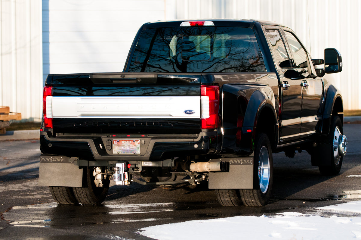 RokBlokz - Ford F-350 SUPER DUTY DRW (Dually) STEP BACK 2017+ Mud Flaps