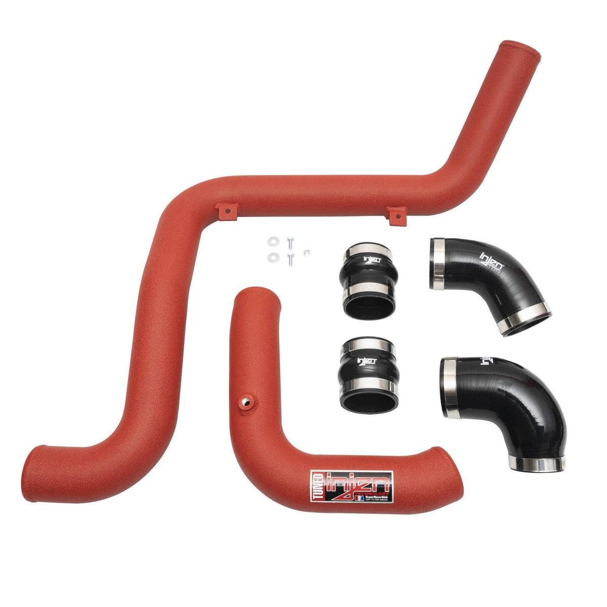 Injen 13-18 Ford Focus ST L4 2.0L Turbo SES Intercooler Pipes Wrinkle Red - SES9002ICPWR