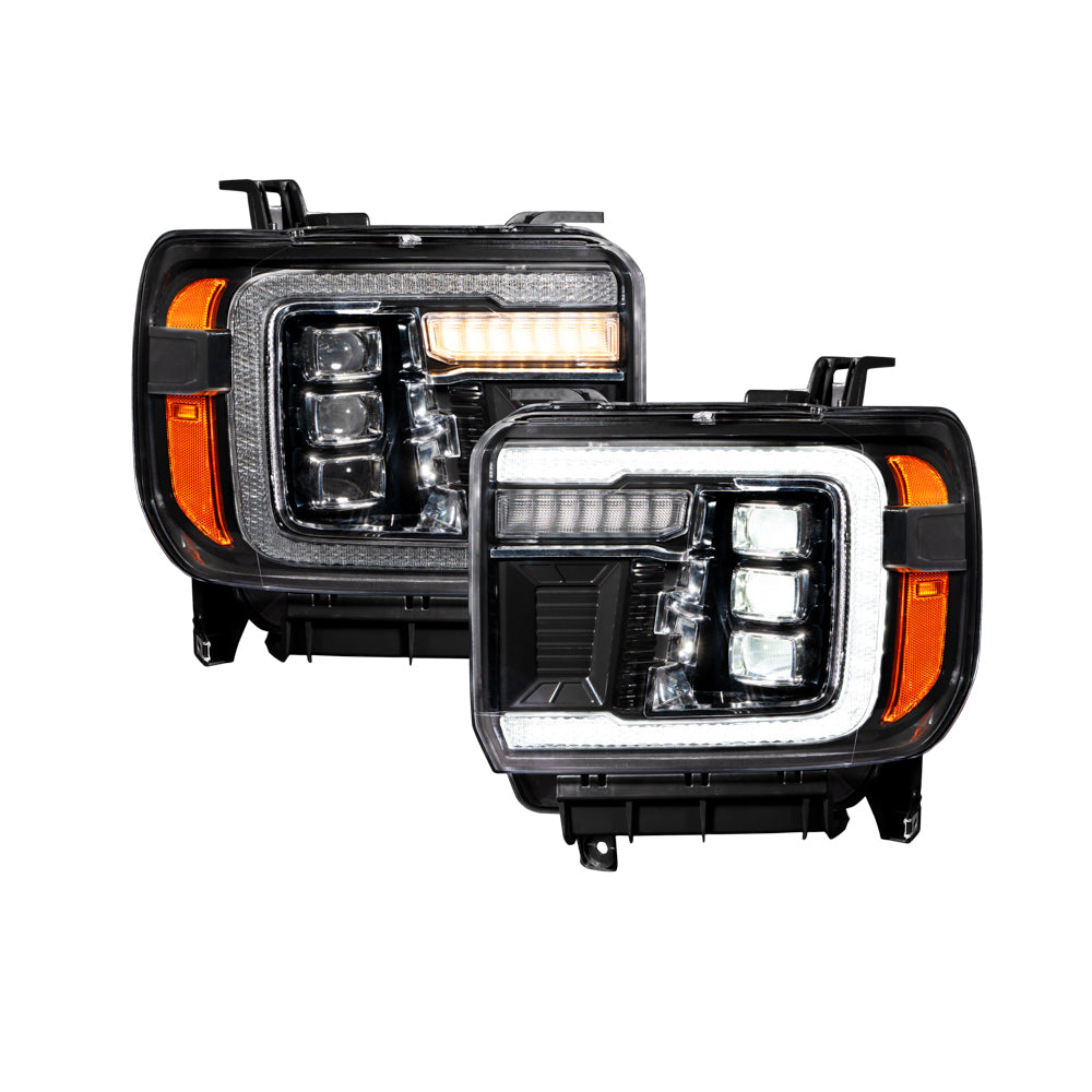 Form Lighting 14-18 GMC Sierra 1500 and 15-19 GMC Sierra 2500/3500 LED Projector Headlights - Pair