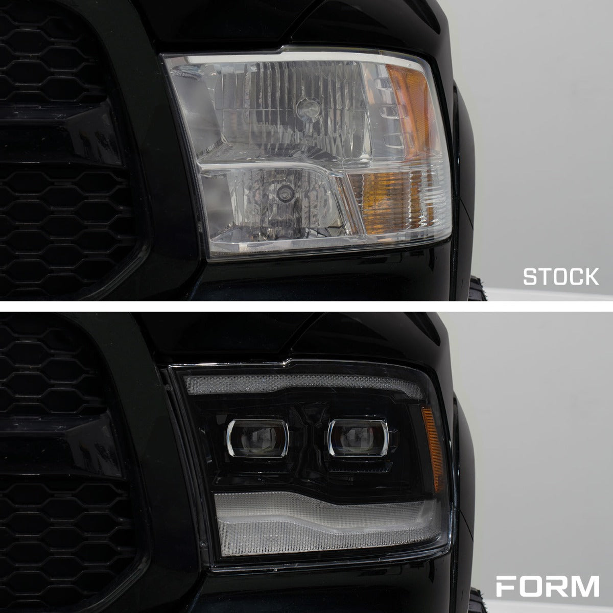 Form Lighting 19-23 Ram 1500 Sequential LED Projector Headlights - Pair