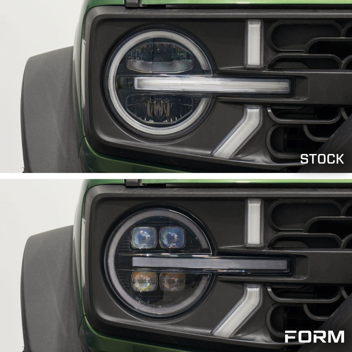 Form Lighting 2021-2024 Ford Bronco Sequential LED Projector Headlights - Pair