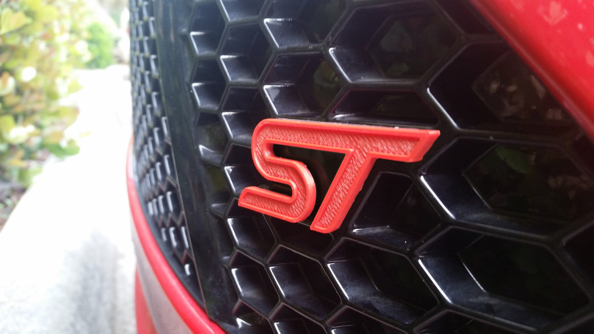 2013-2019+ Ford Focus / Fiesta ST Emblem &quot;ST&quot; - Front | Velossa Tech Design