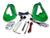 Ford S550 Mustang Dual Ram Air Intake Snorkels - Lit Kit - Green | Velossa Tech Design