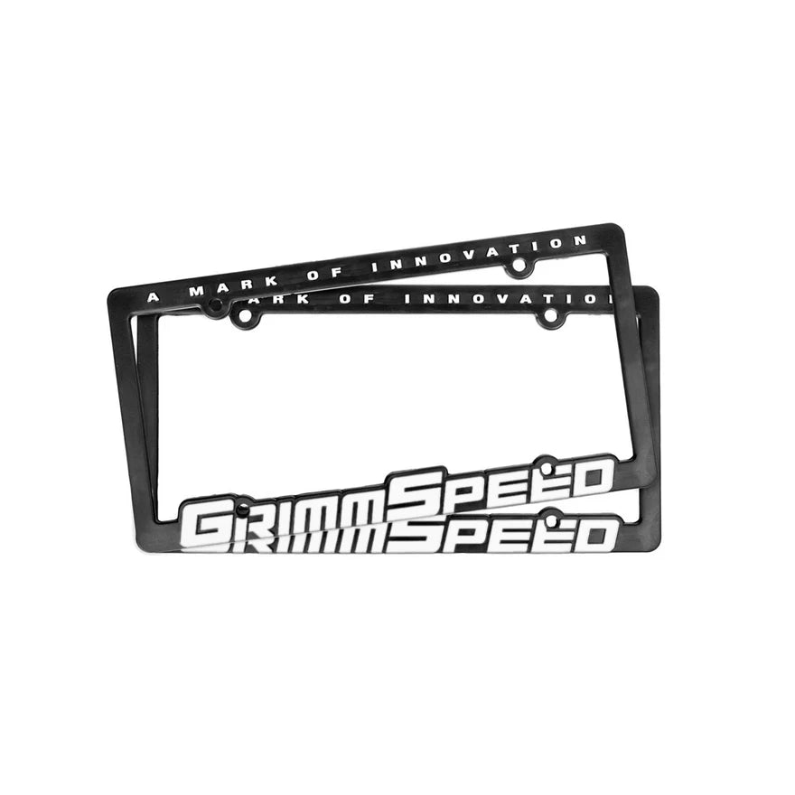 GrimmSpeed License Plate Frame White (Pair)