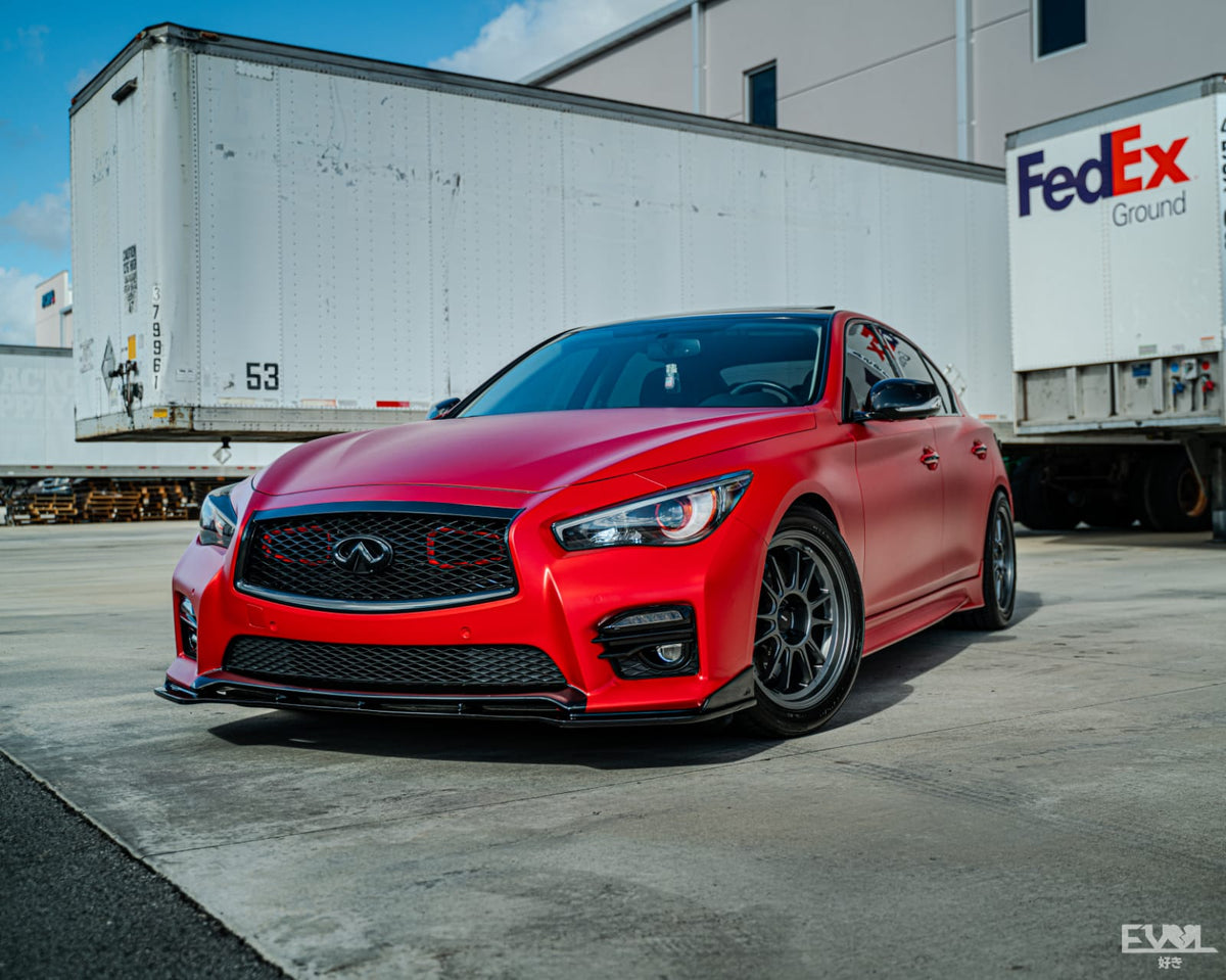 2016-2020+ Infiniti Q50 Red Sport BIG MOUTH Ram Air Intake Snorkel | Velossa Tech Design