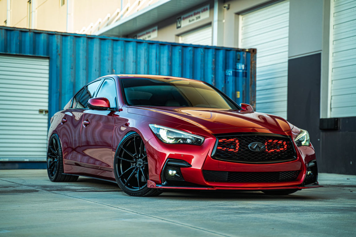 2016-2020+ Infiniti Q50 RedSport BIG MOUTH &quot;LIT KIT&quot; Ram Air Intake Snorkels| Velossa Tech Design