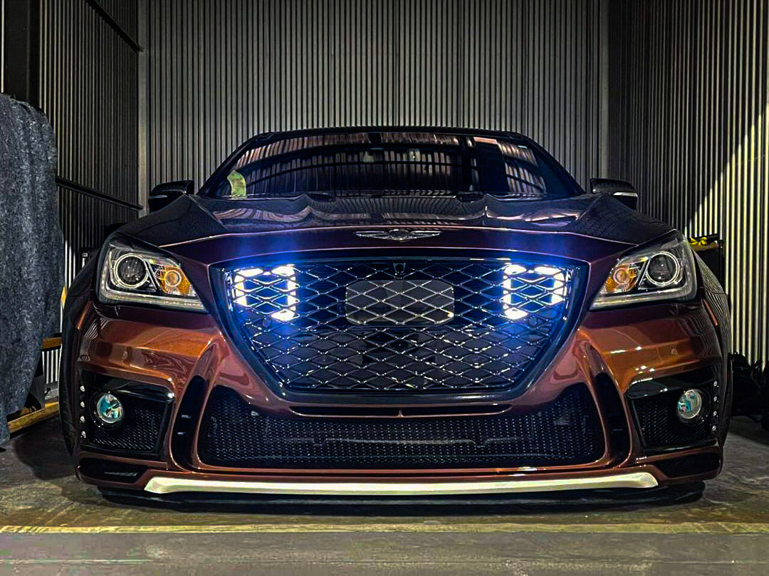 2015-2021 Genesis G80 3.3T/5.0/3.8 Dual BIG MOUTH &quot;LIT KIT&quot; Ram Air Intake Snorkels | Velossa Tech Design