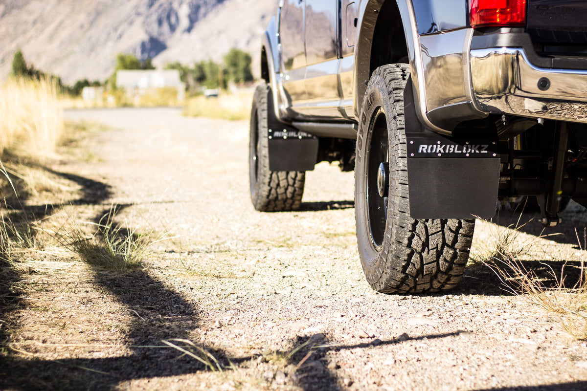 RokBlokz - Ford F-250 F-350 SUPER DUTY SRW STEP BACK 2017+ Mud Flaps