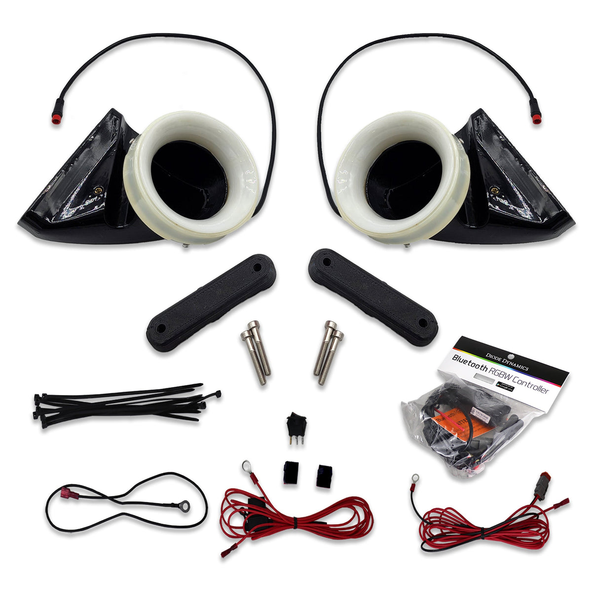 Velossa Tech - 2014-2024 MINI Cooper S (F54/F55/F56/F60/JCW GP) Dual BIG MOUTH &quot;LIT KIT&quot; Ram Air Intake Snorkels