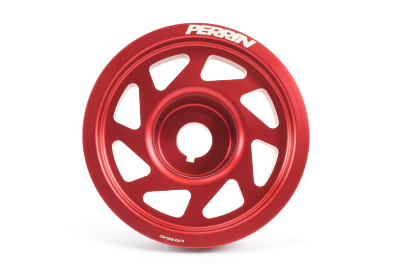 Perrin (WRX/STi) EJ Engines (w/o AC) Crank Pulley - Red - PSP-ENG-102RD