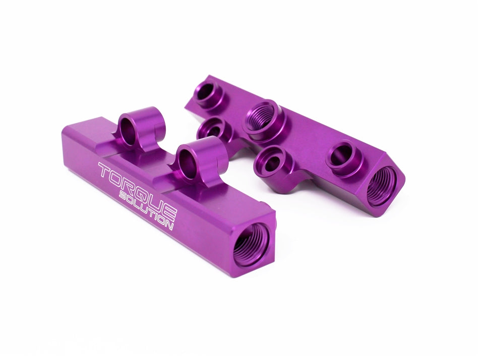 Torque Solution Top Feed Fuel Rails: 02-14 Subaru WRX / 07-18 STI - Purple - TS-SU-400PR.2