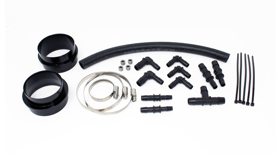 Torque Solution Turbo Inlet Hose Black (Recirc): 02-07 WRX / 04-20 STI / 05-09 Legacy GT (3in Inlet) - TS-SU-565-R