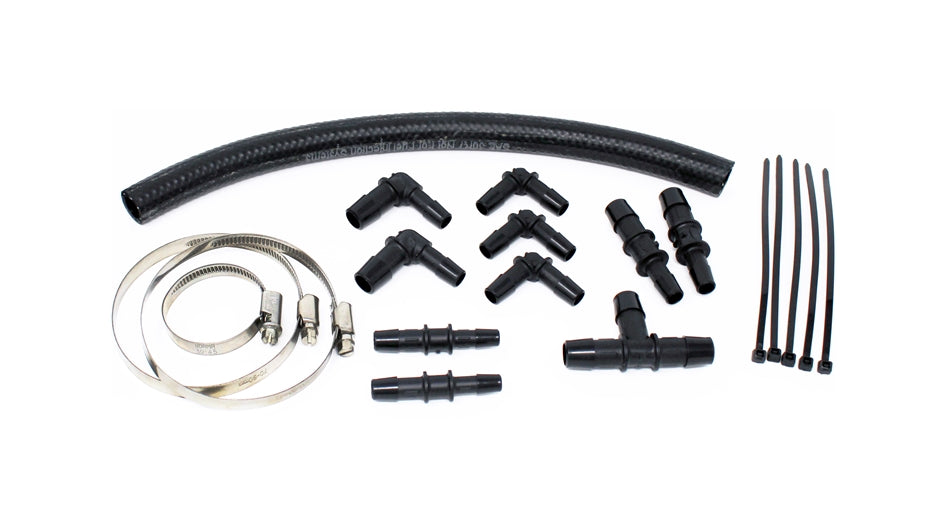 Torque Solution Turbo Inlet Hose (Non-Recirculated) Black 04-20 Subaru STI w/ 3.3in/84mm FP Turbo - TS-SU-598-NR