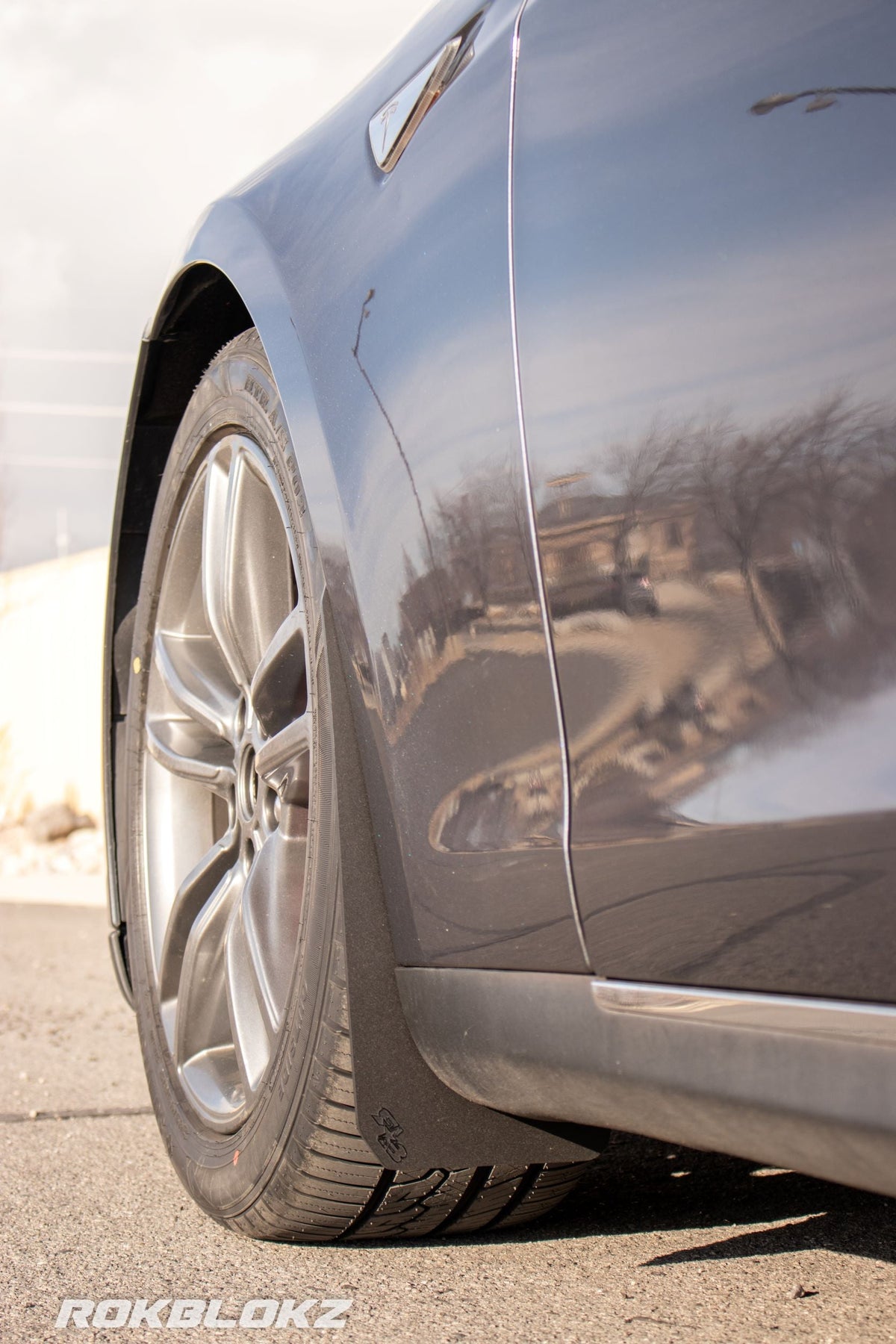 RokBlokz - Tesla Model S 2012-2015 Rally Mud Flaps