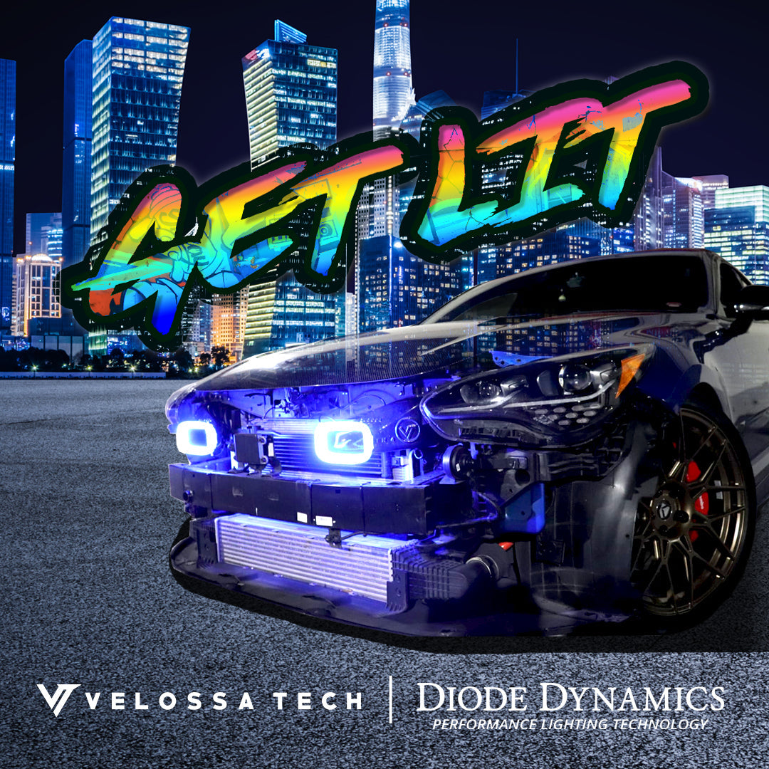 2017-2020+ Kia Stinger 3.3T Dual BIG MOUTH &quot;LIT KIT&quot; Ram Air Intake Snorkels | Velossa Tech Design