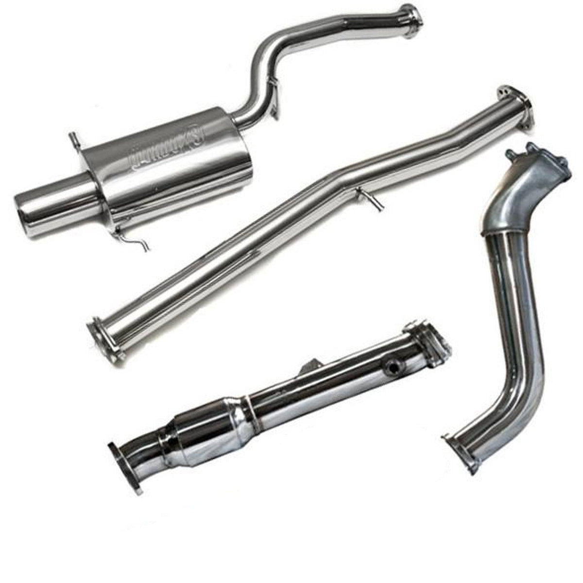 Turbo XS 02-07 WRX/STI Catted Titanium Muffler Turboback Exhaust