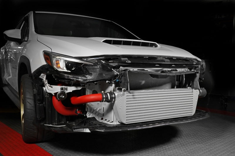 Perrin 22-23 Subaru WRX Front Mount Intercooler Kit (Red Tubes &amp; Silver Core) - PSP-ITR-441SL/RD