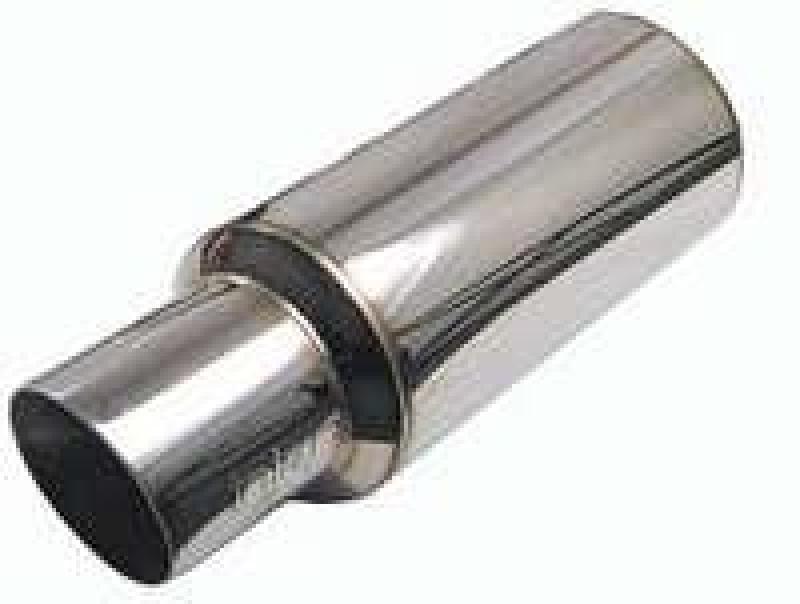 Injen 3.00 Universal Muffler w/Titanium burnt rolled Tip and stainless steel resonated inner wall - SES300TT