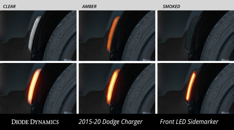 Diode Dynamics 15-21 Dodge Charge LED Sidemarkers - Clear (set) - DD5110