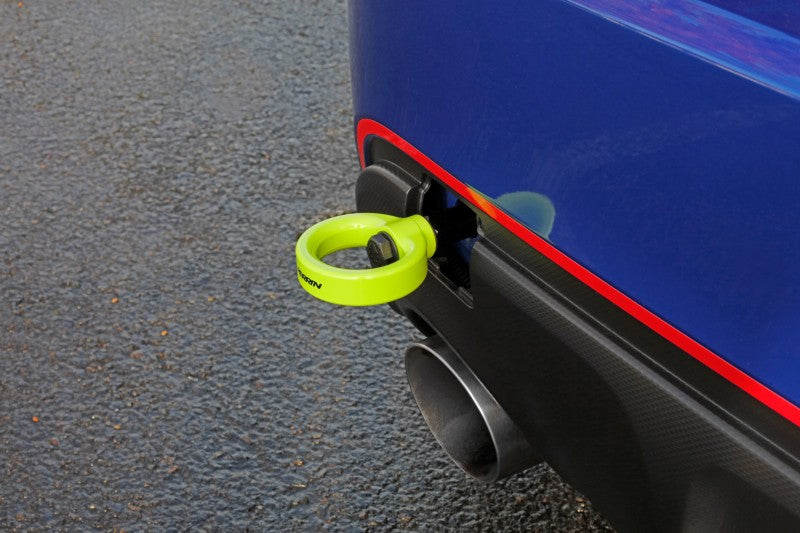 Perrin 13-20 &amp; 2022 Subaru BRZ / 13-16 Scion FRS / 17-20 Toyota 86 Tow Hook Kit (Rear) - Neon Yellow - PSP-BDY-255NY