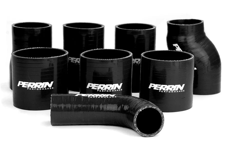 Perrin 08-14 WRX FMIC Red Boost Tubes w/ Black Silicone - PSP-ITR-436-2RD/BK