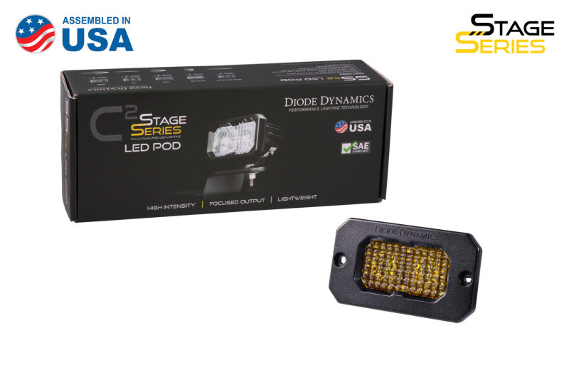 Diode Dynamics Stage Series 2 In LED Pod Pro - Yellow Fog Flush ABL Each - DD6433S