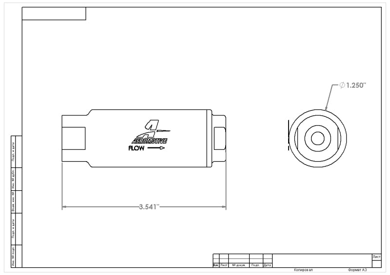 Aeromotive SS Series In-Line Fuel Filter - 3/8in NPT - 40 Micron Fabric Element