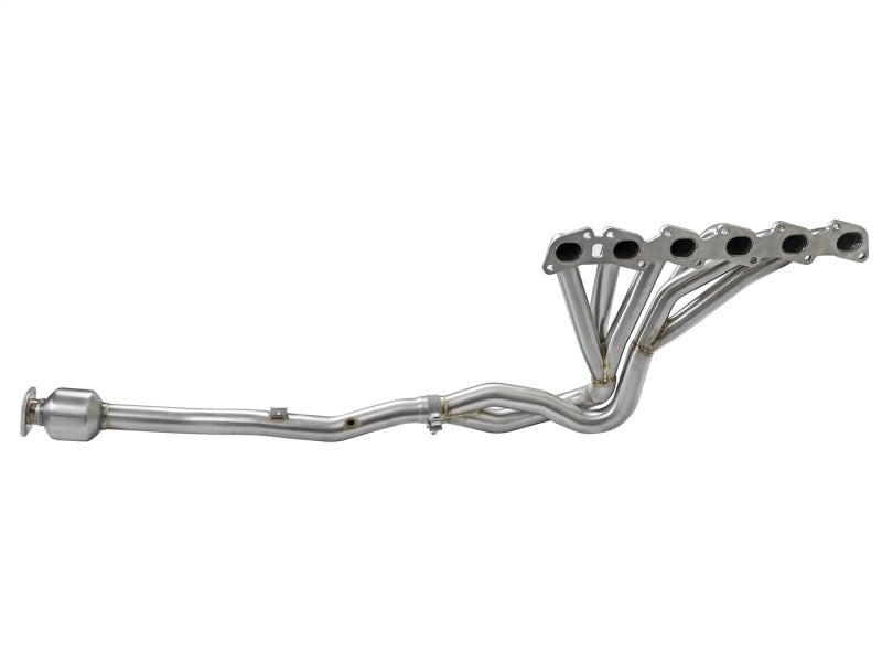 aFe Power Twisted Steel Long Tube Header &amp; Connection Pipes (Street Series) 01-16 Nissan Patrol