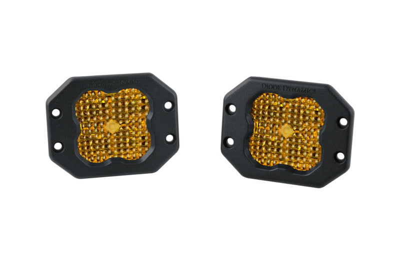 Diode Dynamics SS3 Sport ABL - Yellow Flood Flush (Pair) - DD6925P