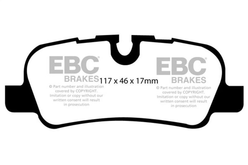 EBC 05-10 Land Rover LR3 4.4 Greenstuff Rear Brake Pads - DP61542