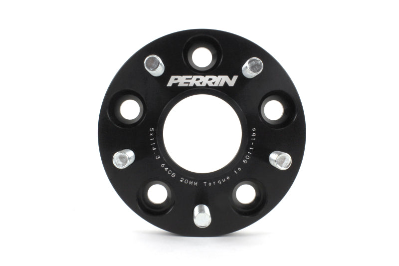 Perrin 17-18 Honda Civic Si 64.1mm Hub 5x114.3 20mm Wheel Spacers (One Pair) - PHP-WHL-020BK