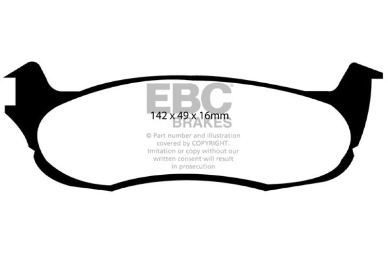 EBC 00-01 Ford Expedition 4.6 2WD Greenstuff Rear Brake Pads - DP61633