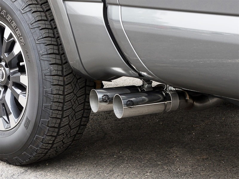 aFe POWER Rebel Series 2-1/2in 409 SS Cat Back Exhaust w/ Polished Tips 16-17 Nissan Titan V8 5.6L