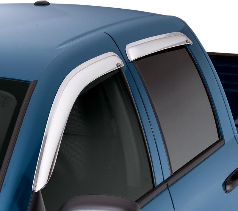 AVS 06-08 Lincoln Mark LT Ventvisor Outside Mount Front &amp; Rear Window Deflectors 4pc - Chrome