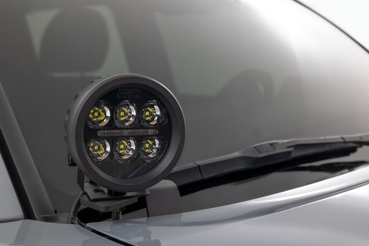 LED Light Kit | Ditch Mount | 2&quot; Black Pair | Spot | Toyota Tacoma (16-23)