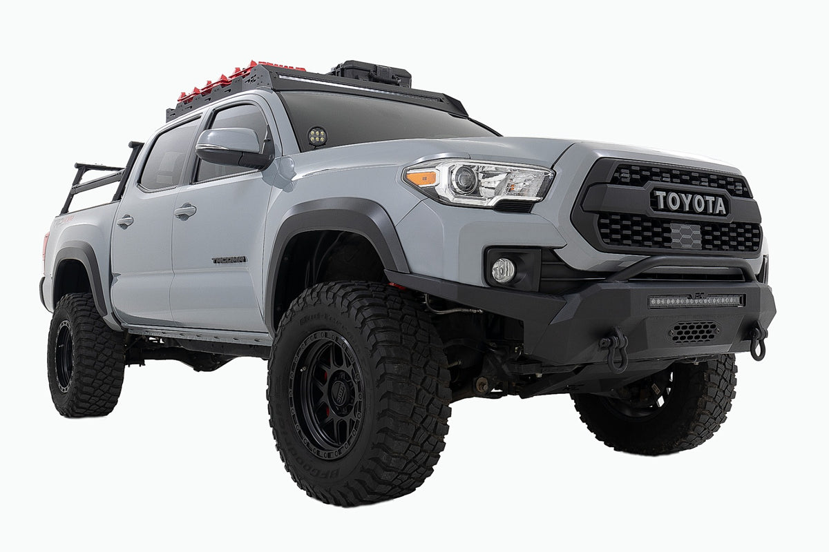 LED Light Kit | Ditch Mount | Black Series Round | 3.5 Inch | Amber DRL | Toyota Tacoma (16-23)