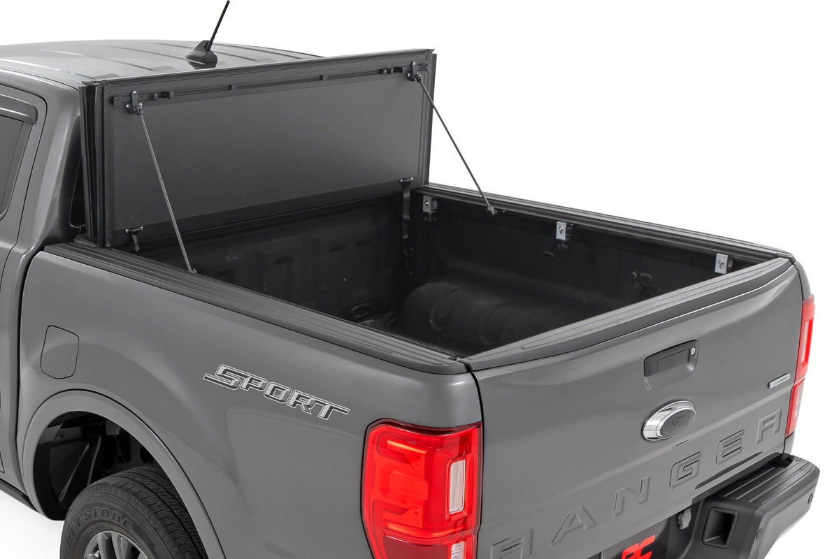 Hard Tri-Fold Flip Up Bed Cover | 6&#39; Bed | Ford Ranger 2WD/4WD (2019-2023)