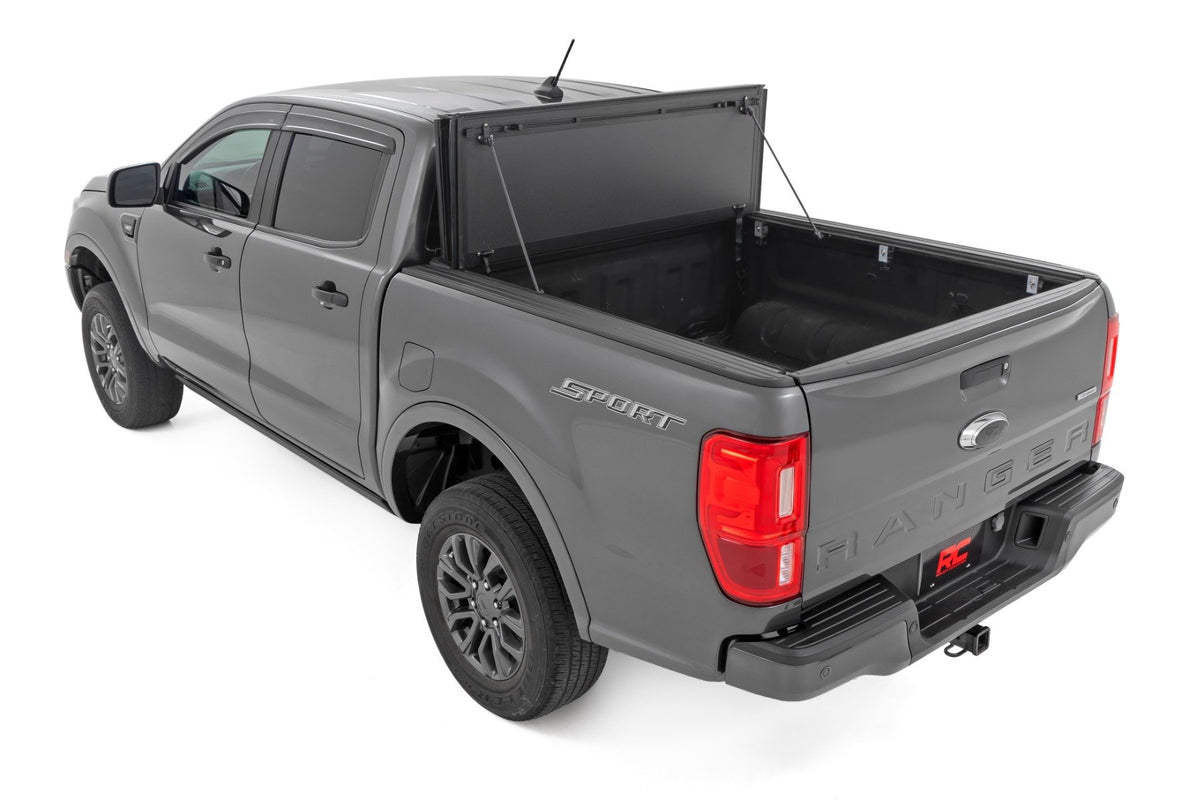 Hard Tri-Fold Flip Up Bed Cover | 6&#39; Bed | Ford Ranger 2WD/4WD (2019-2023)