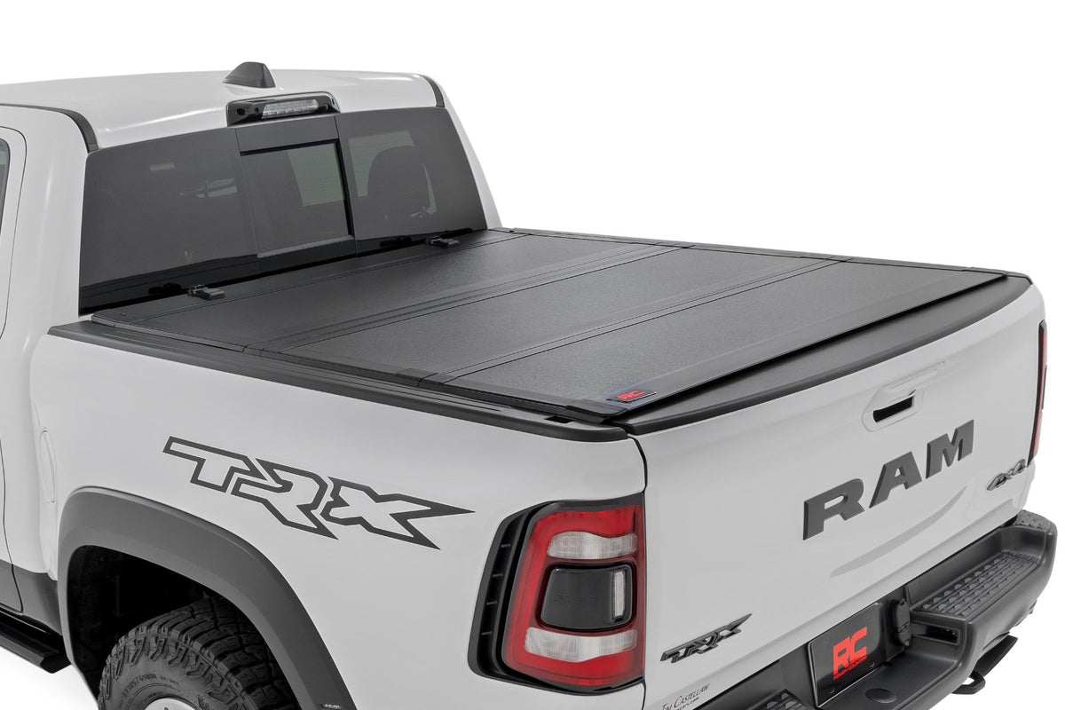 Hard Tri-Fold Flip Up Fold Bed Cover | 5&#39;7&quot; Bed | Ram 1500 (19-25)/1500 TRX (21-24)