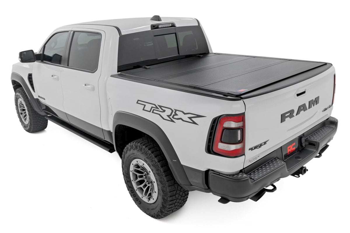 Hard Tri-Fold Flip Up Fold Bed Cover | 5&#39;7&quot; Bed | Ram 1500 (19-25)/1500 TRX (21-24)