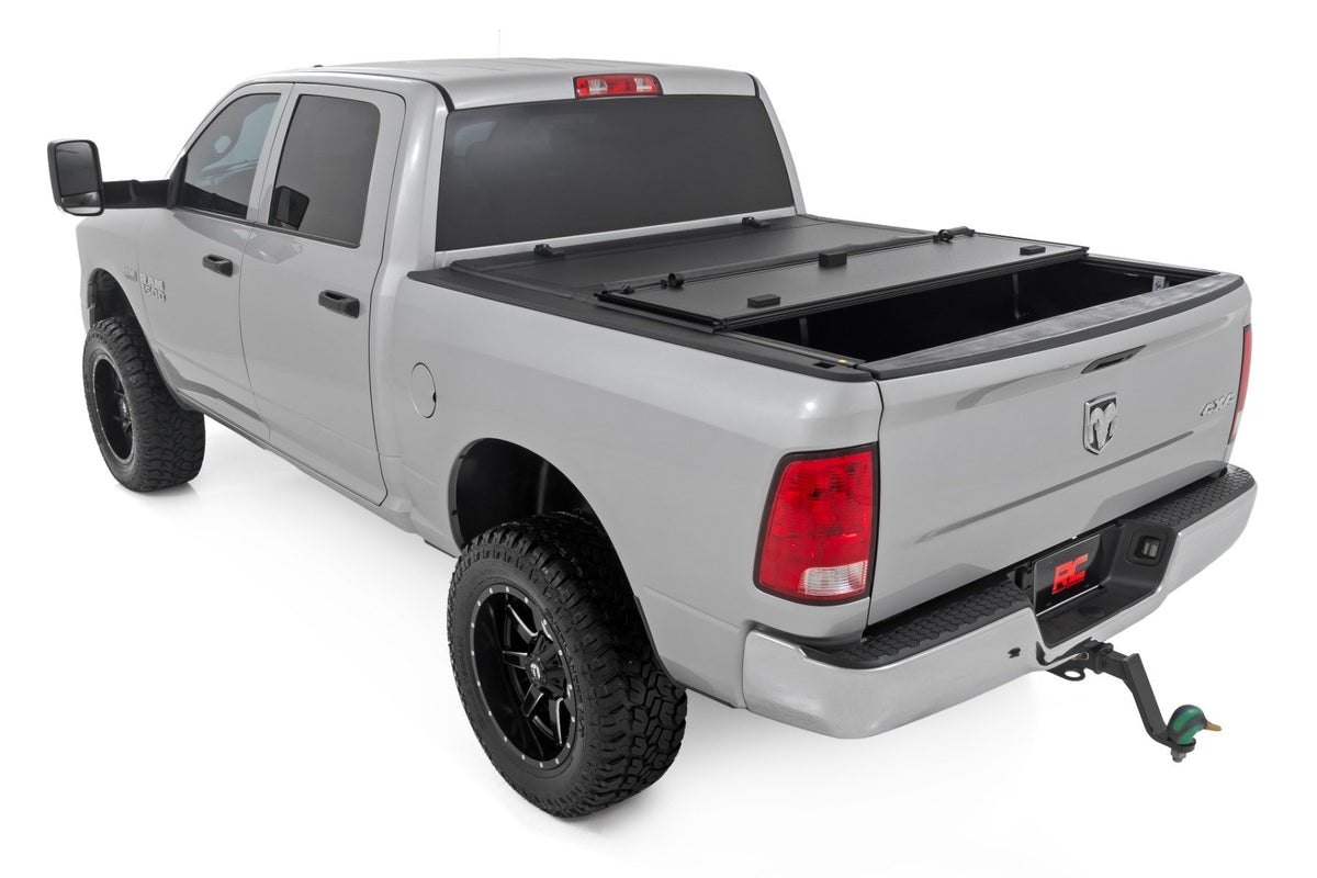 Hard Tri-Fold Flip Up Bed Cover | 5&#39;7&quot; Bed | Ram 1500 2WD/4WD (2009-2018 &amp; Classic)