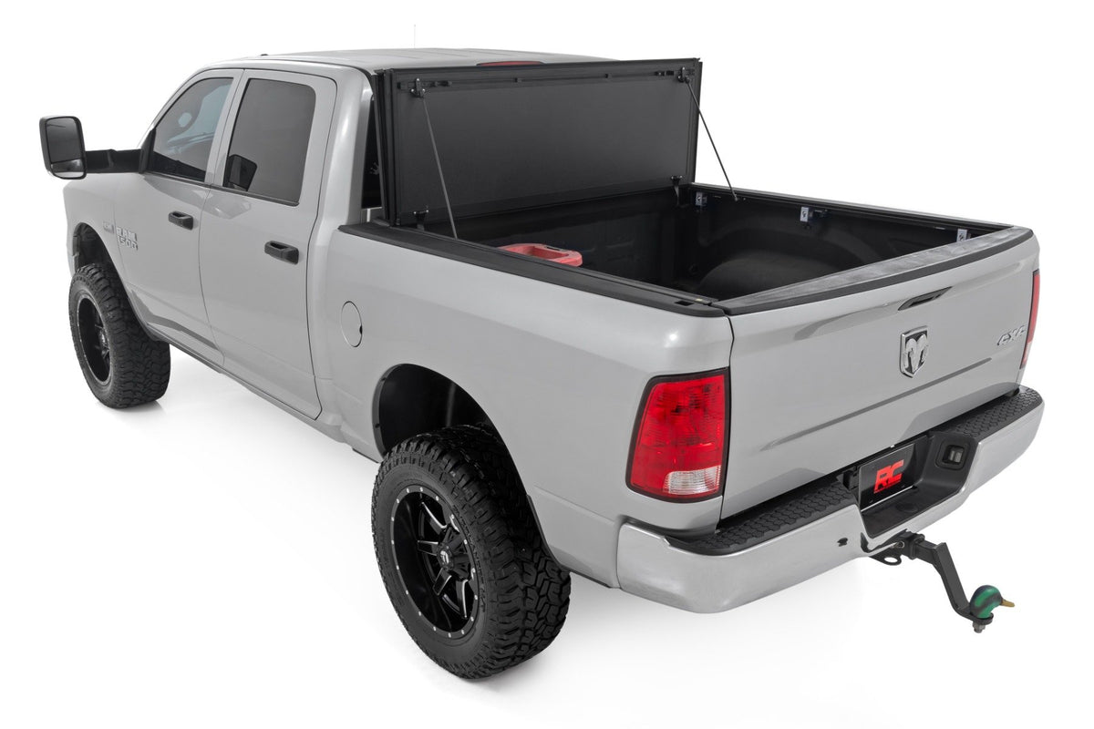 Hard Tri-Fold Flip Up Bed Cover | 5&#39;7&quot; Bed | Ram 1500 2WD/4WD (2009-2018 &amp; Classic)