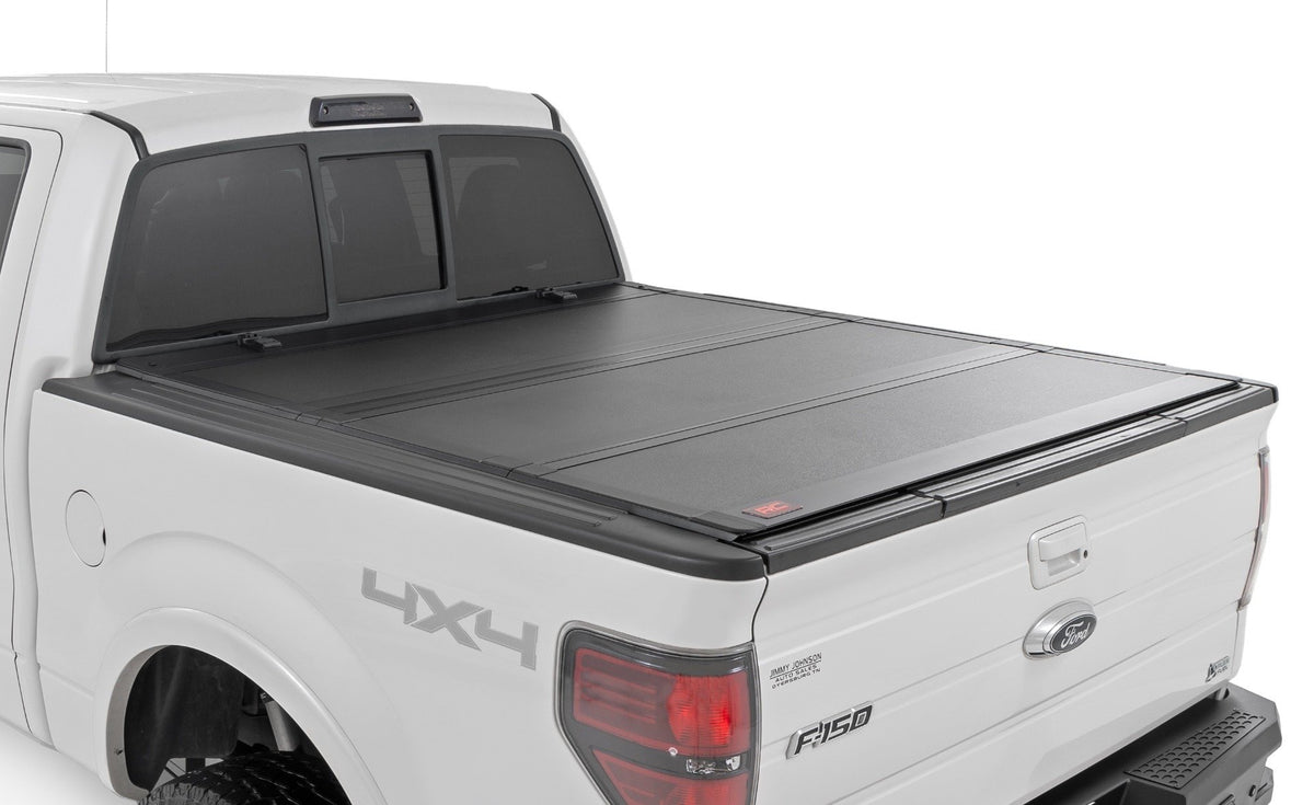 Hard Tri-Fold Flip Up Bed Cover | 5&#39;7&quot; Bed | Ford F-150 2WD/4WD (2004-2014)