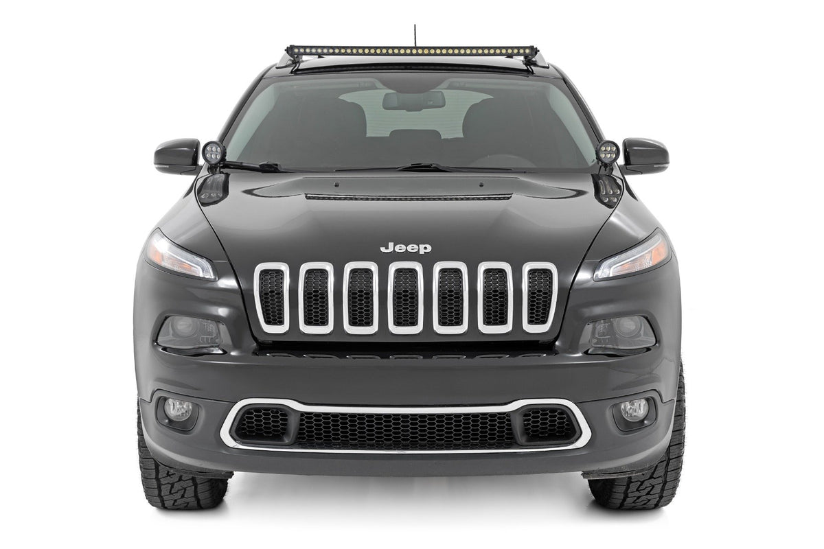 LED Light Kit | Roof Mount | 40&quot; Black Single Row | Jeep Cherokee KL (14-23)