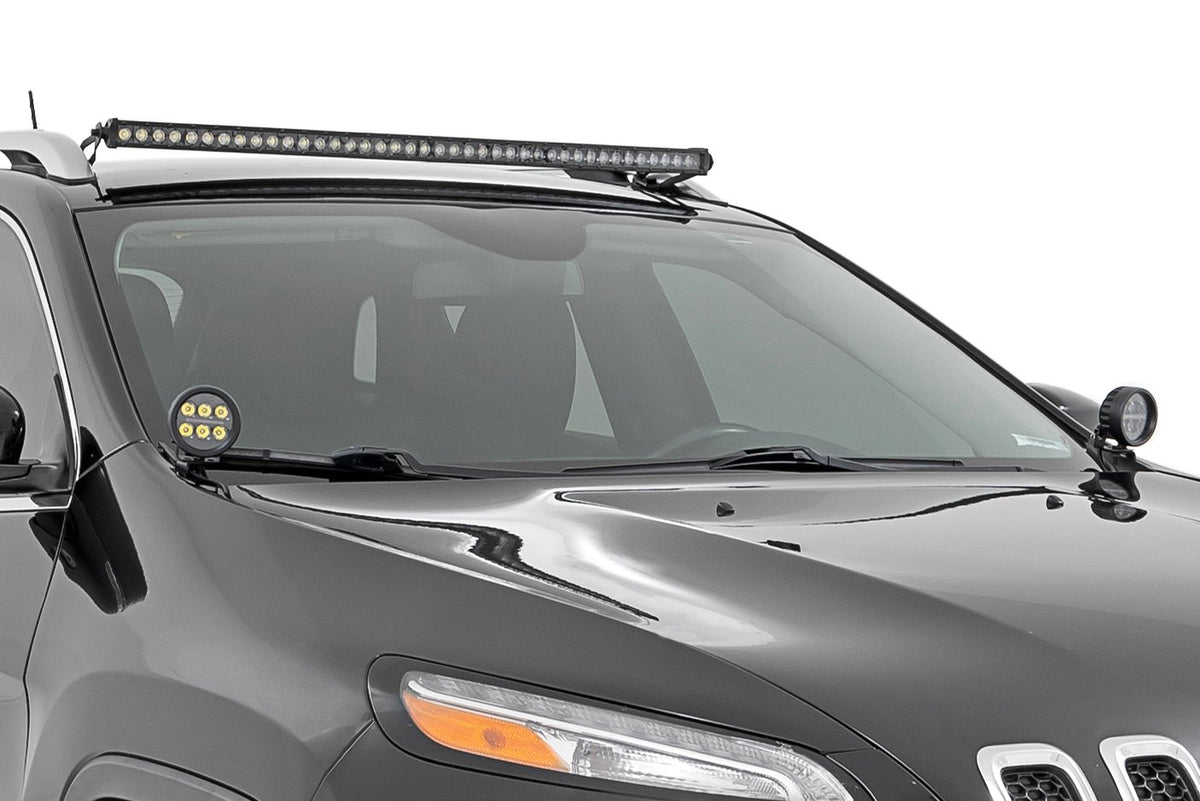 LED Light Kit | Roof Mount | 40&quot; Black Single Row | Jeep Cherokee KL (14-23)