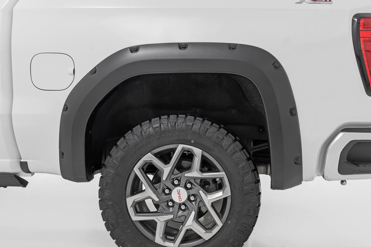 Pocket Fender Flares | GAZ Summit White | GMC Sierra 1500 2WD/4WD (2019-2024)