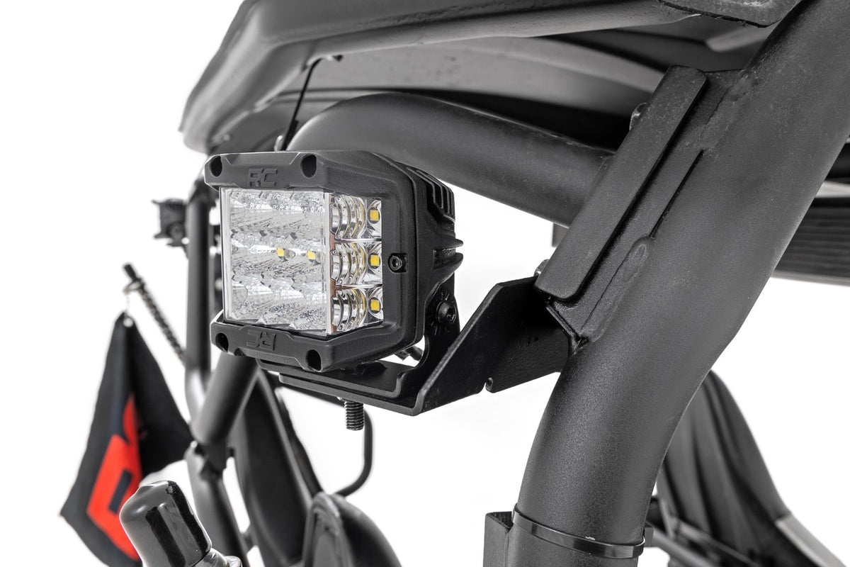 LED Light | Rear Mount | 2&quot; Black Pair | Spot | Kawasaki Teryx